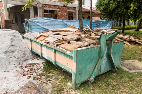 Small skip outside a terraced house in Twickenham