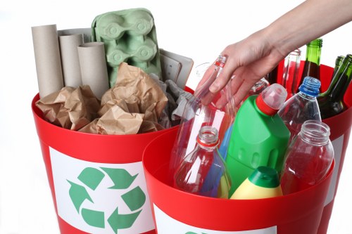 Residential builders waste being removed