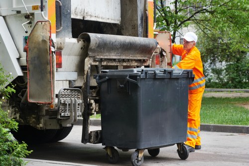 Business team managing skip placement in Twickenham