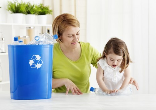 Professional waste removal team in action